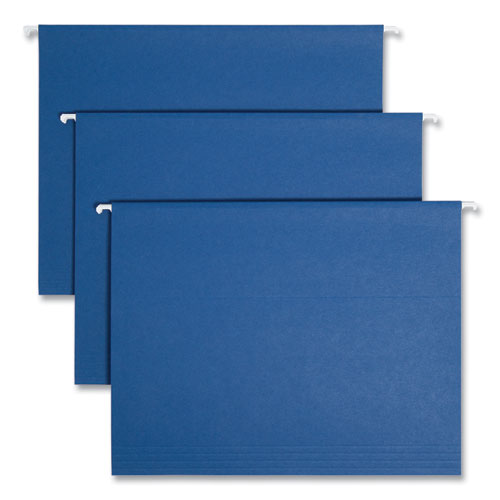 Smead™ Colored Hanging File Folders With 1/5 Cut Tabs, Letter Size, 1/5-Cut Tabs, Navy, 25/Box