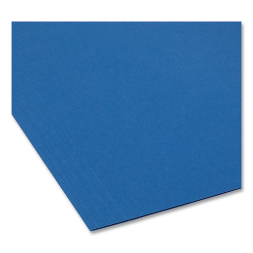 Image of Smead™ Colored Hanging File Folders With 1/5 Cut Tabs, Letter Size, 1/5-Cut Tabs, Navy, 25/Box