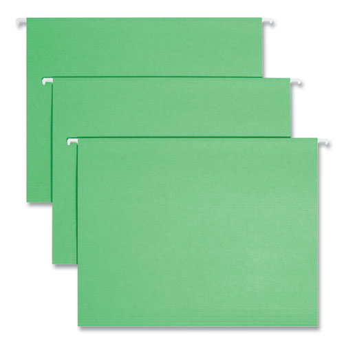 Smead™ Colored Hanging File Folders With 1/5 Cut Tabs, Letter Size, 1/5-Cut Tabs, Green, 25/Box