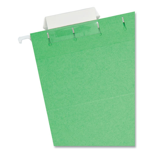 Colored Hanging File Folders with 1/5 Cut Tabs, Letter Size, 1/5-Cut Tabs, Green, 25/Box