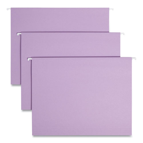 Smead™ Colored Hanging File Folders With 1/5 Cut Tabs, Letter Size, 1/5-Cut Tabs, Lavender, 25/Box