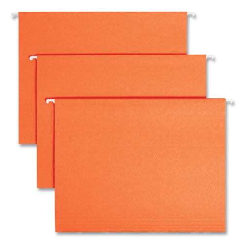 Smead™ Colored Hanging File Folders With 1/5 Cut Tabs, Letter Size, 1/5-Cut Tabs, Orange, 25/Box