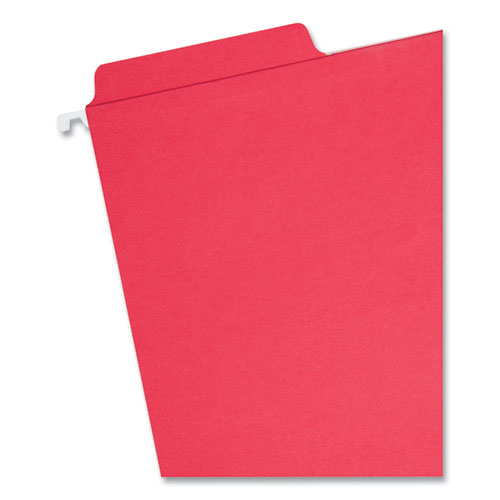 FasTab Hanging Folders, Letter Size, 1/3-Cut Tabs, Red, 20/Box