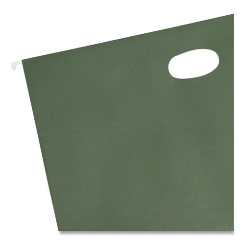 Hanging Pockets with Full-Height Gusset, 1 Section, 1.75" Capacity, Legal Size, Standard Green, 25/Box