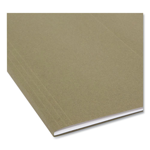Image of Smead™ 100% Recycled Hanging File Folders, Letter Size, 1/5-Cut Tabs, Standard Green, 25/Box