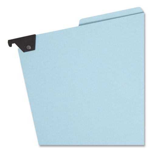 Image of Smead™ Fastab Hanging Pressboard Classification Folders, 1 Divider, Letter Size, Blue