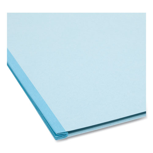 FasTab Hanging Pressboard Classification Folders, 1 Divider, Letter Size, Blue