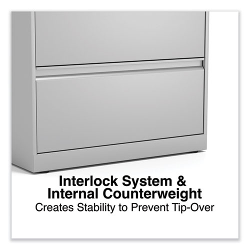 Image of Alera® Lateral File, 2 Legal/Letter-Size File Drawers, Light Gray, 36" X 18.63" X 28"