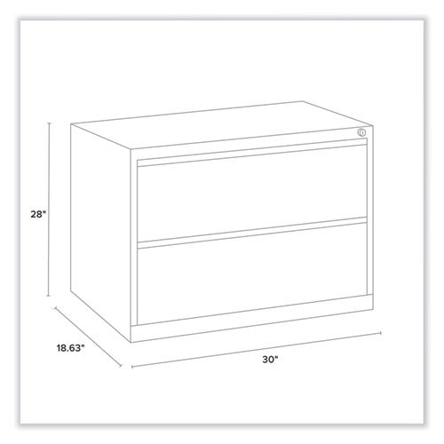 Lateral File, 2 Legal/Letter-Size File Drawers, Putty, 30" x 18.63" x 28"