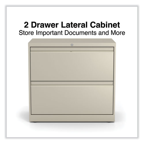 Image of Alera® Lateral File, 2 Legal/Letter-Size File Drawers, Putty, 30" X 18.63" X 28"