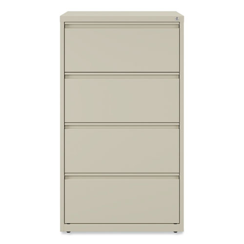 Alera® Lateral File, 4 Legal/Letter-Size File Drawers, Putty, 30" x 18.63" x 52.5"