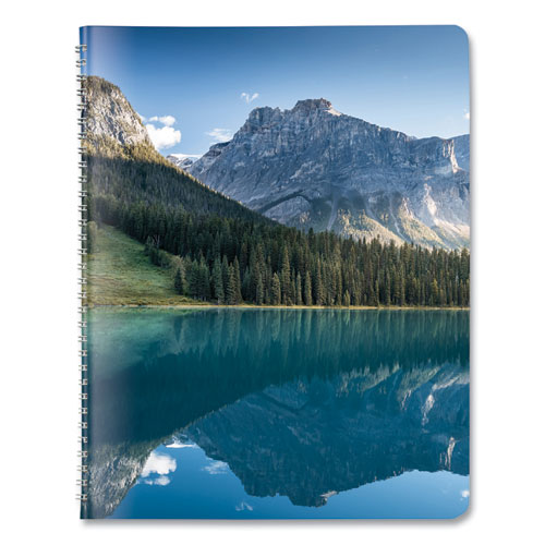 Image of Brownline® Mountains 14-Month Planner, Mountains Photography, 11 X 8.5, Blue/Green Cover, 14-Month (Dec To Jan): 2023 To 2025