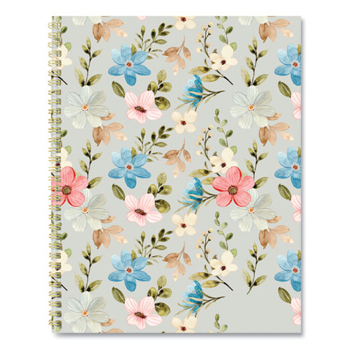 Image of Blueline® Monthly 14-Month Planner, Spring Floral Watercolor Artwork, 11 X 8.5, Multicolor Cover, 14-Month (Dec To Jan): 2023 To 2025