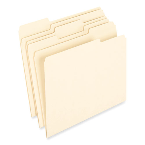 Image of Pendaflex® Earthwise By Pendaflex 100% Recycled Manila File Folder, 1/3-Cut Tabs: Assorted, Letter, 0.75" Expansion, Manila, 100/Box