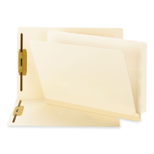 TUFF Laminated Fastener Folders with Reinforced Tab, 0.75" Expansion, 2 Fasteners, Letter Size, Manila Exterior, 50/Box