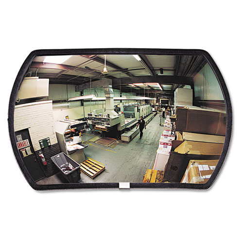 Image of See All® 160 Degree Convex Security Mirror, Round Rectangular, 18"W X 12"H