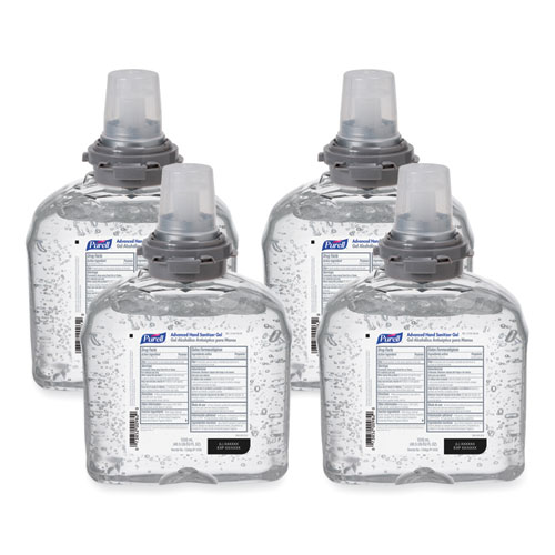 PURELL® Advanced Hand Sanitizer TFX Refill, Gel, 1,200 mL, Unscented, 4/Carton