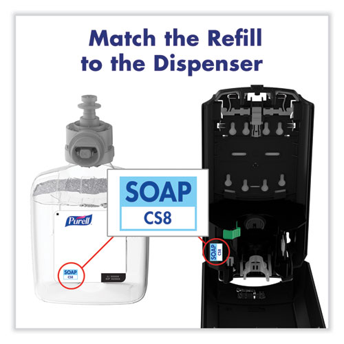 CS8 Soap Dispenser, 1,200 mL, 5.79 x 3.93 x 10.31, Graphite