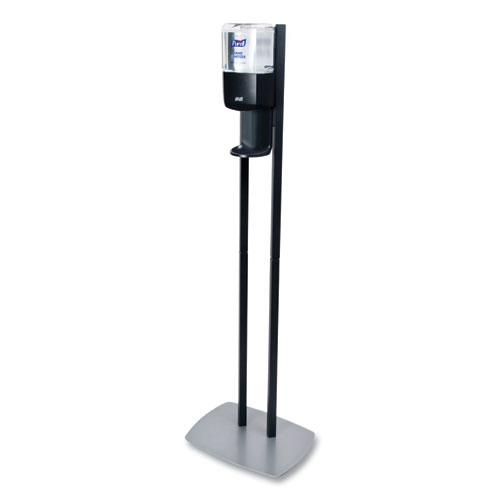 Image of Purell® Es8 Hand Sanitizer Floor Stand With Dispenser, 1,200 Ml, 13.5 X 5 X 28.5, Graphite/Silver