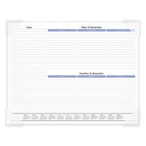 Image of At-A-Glance® Seascape Panoramic Desk Pad, Seascape Panoramic Photography, 22 X 17, White Sheets, Clear Corners, 12-Month (Jan-Dec): 2024