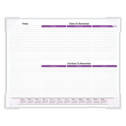 Image of At-A-Glance® Puppies Monthly Desk Pad Calendar, Puppies Photography, 22 X 17, White Sheets, Clear Corners, 12-Month (Jan To Dec): 2024