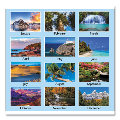 Image of At-A-Glance® Scenic Monthly Wall Calendar, Scenic Landscape Photography, 15.5 X 22.75, White/Multicolor Sheets, 12-Month (Jan-Dec): 2024