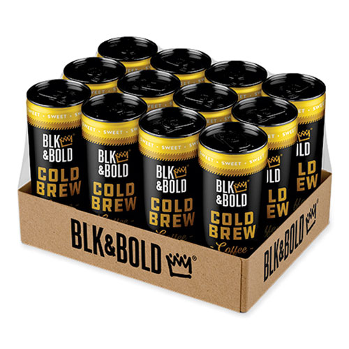 Blk & Bold® Smoove Operator Unsweet Cold Brew Coffee, 8 Oz Can, 12/Box