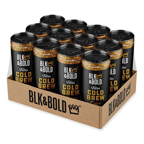 Blk & Bold® Smoove Operator Caramel Nitro Cold Brew Coffee, 7.5 Oz Can, 12/Box