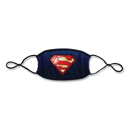 Bioworld® Cloth Face Mask, Superman Logo Print, Cotton/Polyester/Spandex, Adult