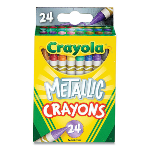Crayola® Metallic Crayons, Assorted, 24/Pack