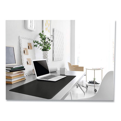 Image of Durable® Anti-Slip Contoured Edge Pvc Desk Pad, 20.5 X 25.5, Black