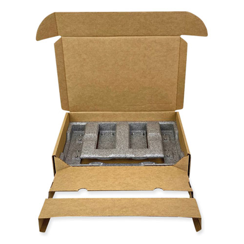 Laptop Shipping Box, One-Piece Foldover (OPF), Large, 17.25" x 11.68" x 3.75", Brown Kraft
