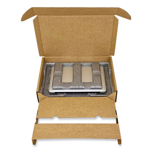 Laptop Shipping Box, One-Piece Foldover (OPF), Large, 17.25 x 11.68 x  3.75, Brown Kraft