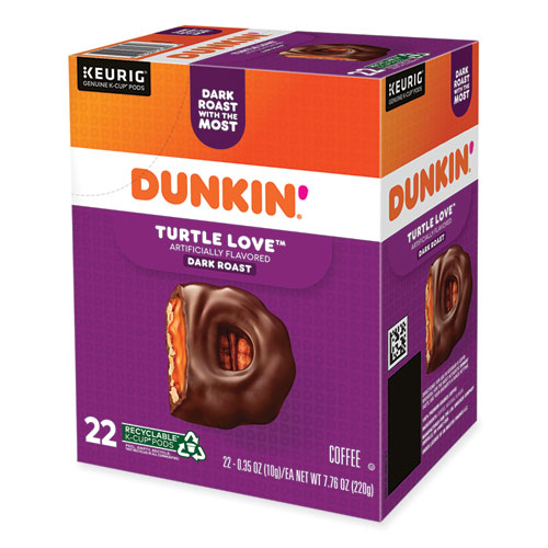 Image of Dunkin Donuts® K-Cup Pods, Turtle Love Coffee, 22/Box