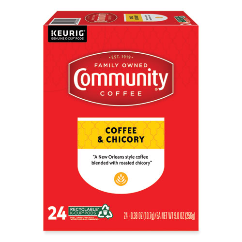 Community Coffee® Coffee and Chicory K-Cup, 24/Box