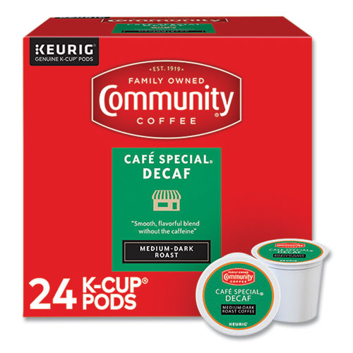 Image of Community Coffee® Cafe Special Decaf K-Cup, 24/Box