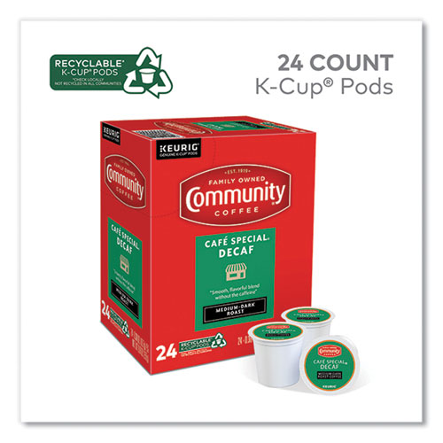 Image of Community Coffee® Cafe Special Decaf K-Cup, 24/Box