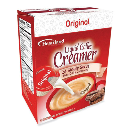 Dairy-Free Liquid Coffee Creamer, Original, 0.37 oz Cups, 24/Box, 6 Boxes/Carton