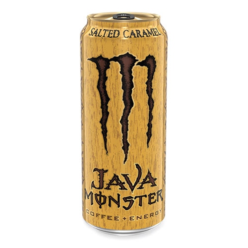 Java Monster Cold Brew Coffee, Salted Caramel, 15 oz Can, 12/Pack
