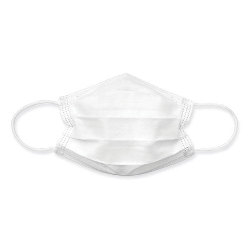 Earloop Disposable Face Mask, 3-Ply Non-Woven, Large, 7/Pack