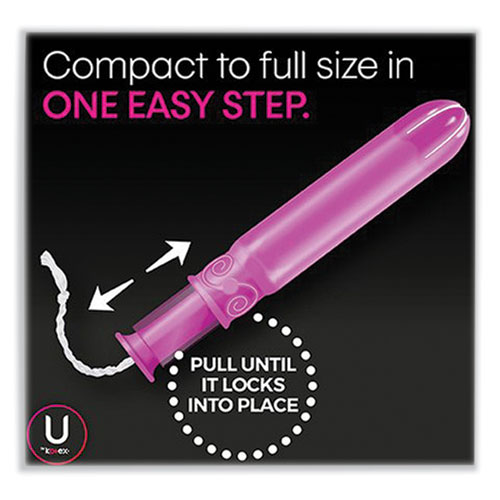 U by Kotex Click Compact Tampons, Super, 32/Pack