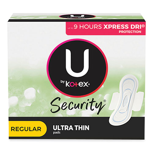 Kotex® U By Kotex Security Regular Ultrathin Pad With Wings, Unscented, 36/Pack