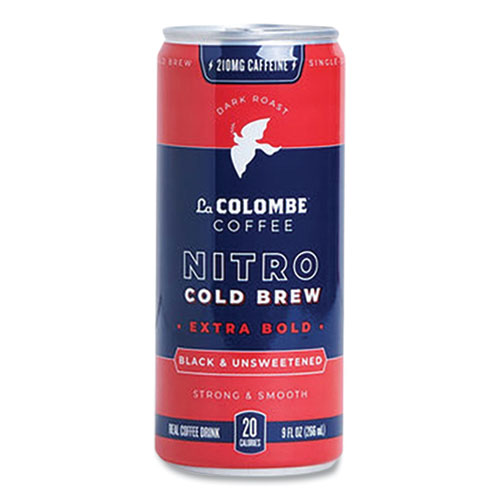 La Colombe® Cold Brew Coffee, Nitro Extra Bold, 9 oz Can, 12/Carton