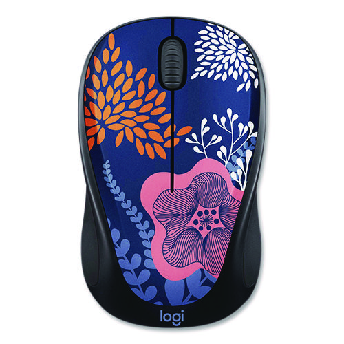 M317 Design Collection Limited Edition Wireless Ambidextrous Optical Mouse, 2.4 GHz Frequency/33 ft Range, Forest Floral