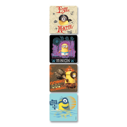 Minions Stickers, Assorted Colors in Four Scenes, 250/Roll