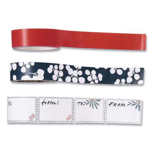 Holiday Gift Wrapping Pack, Assorted Tapes Plus Scissors/Kit