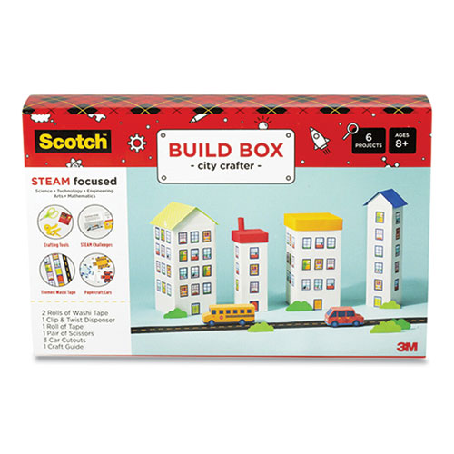 STEAM Pack City Builder Kit, 6 Projects, Tape/Scissors/Cut-Outs/Prompt Book