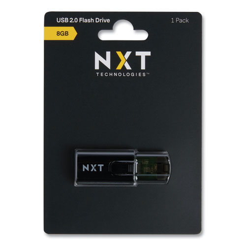 USB 2.0 Type-A Flash Drive, 8 GB, Black
