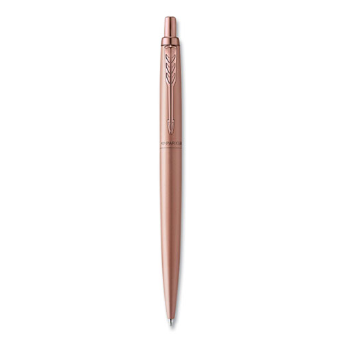 Parker® Jotter Xl Retractable Ballpoint Pen, Medium Point, Blue Ink, Rose Gold Barrel
