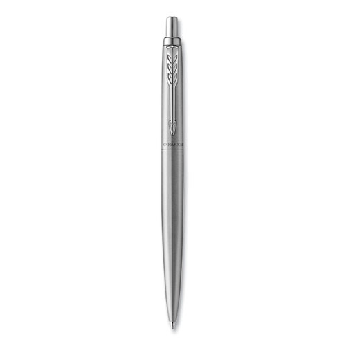 Parker® Jotter Xl Retractable Ballpoint Pen, Medium Point, Blue Ink, Stainless Steel Barrel